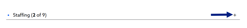 Click the plus sign to expand a section or a question.